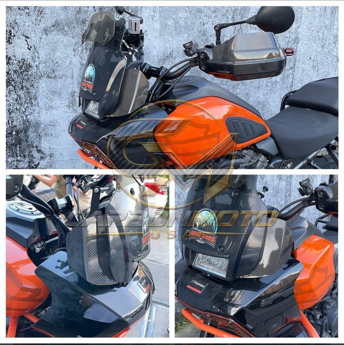 Harley Davidson Pan America Carbon Fiber Winglets Wind Deflectors